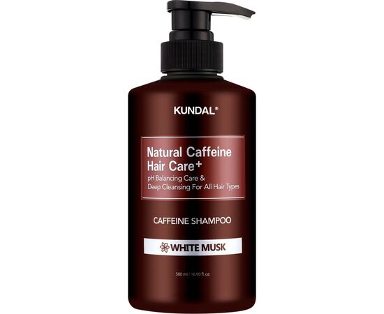 Шампунь Kundal Natural Caffeine & Intensive Scalp Care Shampoo White Musk 500 мл (8809568745765)
