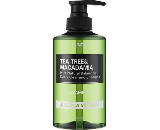 Шампунь Kundal Tea Tree & Macadamia Deep Cleansing Shampoo Acacia Moringa 500 мл (8809809421243)