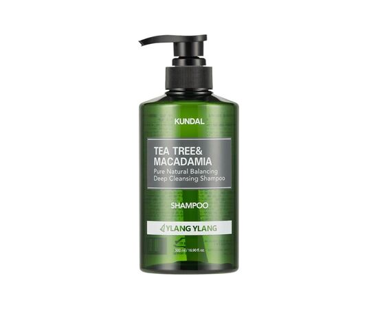 Шампунь Kundal Tea Tree & Macadamia Deep Cleansing Shampoo Ylang-Ylang 500 мл (8809693257850)