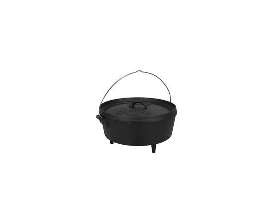 Котел туристический Bo-Camp Dutch Oven Cast Iron 31 cm / 5 L Black (2122410) (DAS303290)