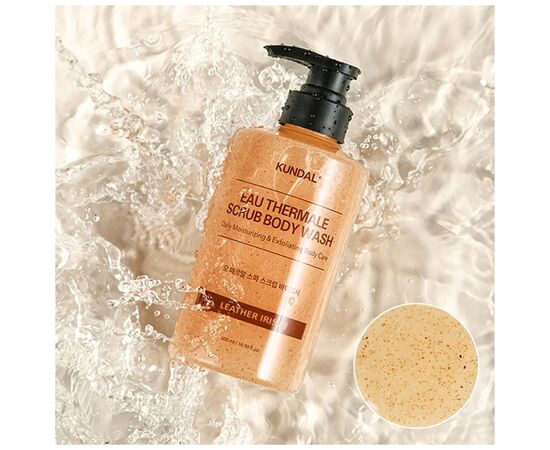 Гель для душу Kundal Eau Thermal Scrub Body Wash Leather Iris 500 мл (8809809428679), зображення 2 Гель для душу Kundal Eau Thermal Scrub Body Wash Leather Iris 500 мл (8809809428679), зображення 2
