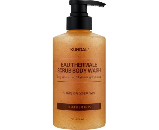 Гель для душу Kundal Eau Thermal Scrub Body Wash Leather Iris 500 мл (8809809428679)