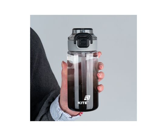 Поильник-непроливайка Kite 600 мл, чорна (K25-1212-1), изображение 4 Поильник-непроливайка Kite 600 мл, чорна (K25-1212-1), изображение 4