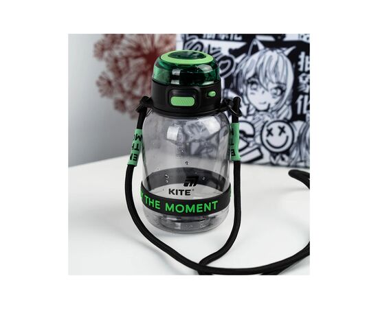 Поильник-непроливайка Kite 700 мл, чорно-зелена (K25-1218-2), изображение 9 Поильник-непроливайка Kite 700 мл, чорно-зелена (K25-1218-2), изображение 9