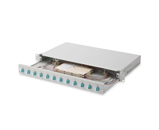 Патч-панель 1U 19", 12xLC duplex, incl, Splice Cass, OM3 Color Pigtails, Adapter Digitus (DN-96331/3), изображение 3 Патч-панель 1U 19", 12xLC duplex, incl, Splice Cass, OM3 Color Pigtails, Adapter Digitus (DN-96331/3), изображение 3