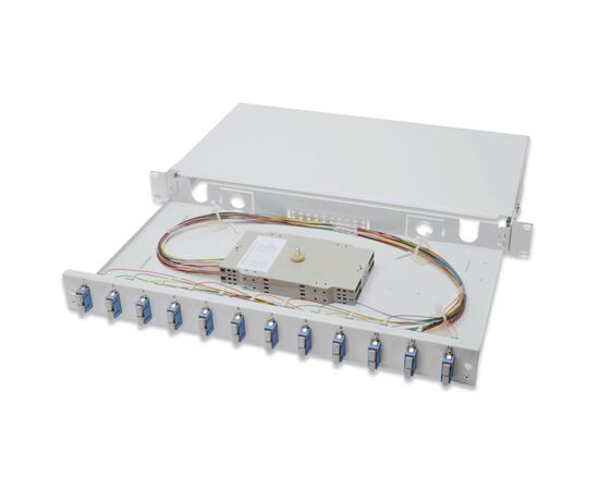 Патч-панель 1U 19", 12xSC Duplex, OS2, зібрана Digitus (DN-96321/9)