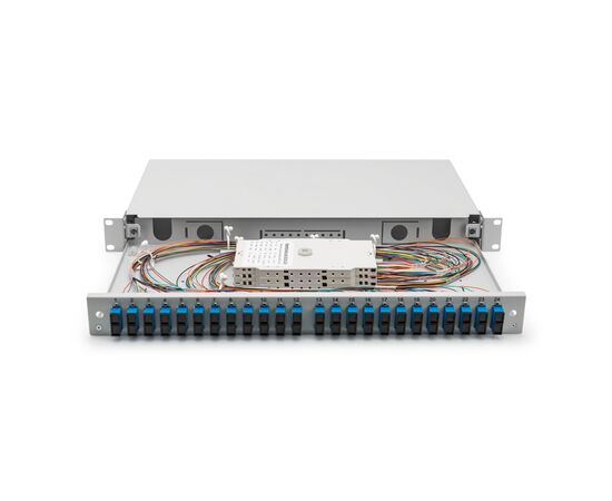 Патч-панель 1U 19", 24xSC duplex, SM, incl. splice cassette, pigtails OS2, adapter Digitus (DN-96322/9), изображение 4 Патч-панель 1U 19", 24xSC duplex, SM, incl. splice cassette, pigtails OS2, adapter Digitus (DN-96322/9), изображение 4