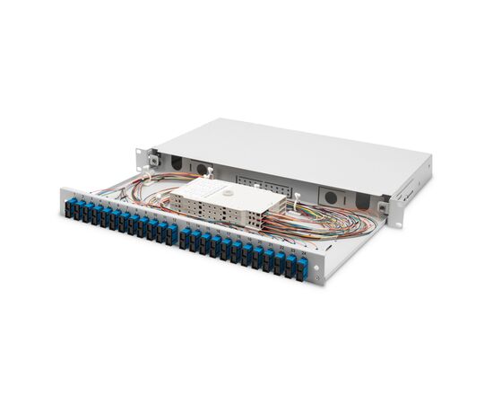 Патч-панель 1U 19", 24xSC duplex, SM, incl. splice cassette, pigtails OS2, adapter Digitus (DN-96322/9)
