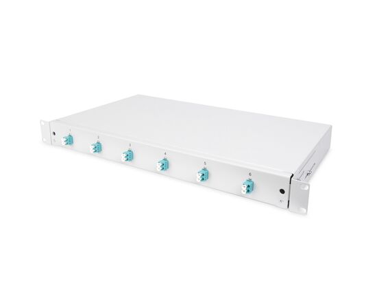 Патч-панель 1U 19", 6xLC duplex, incl, Splice Cass, OM3 Color Pigtails, Adapter Digitus (DN-96330/3), изображение 2 Патч-панель 1U 19", 6xLC duplex, incl, Splice Cass, OM3 Color Pigtails, Adapter Digitus (DN-96330/3), изображение 2