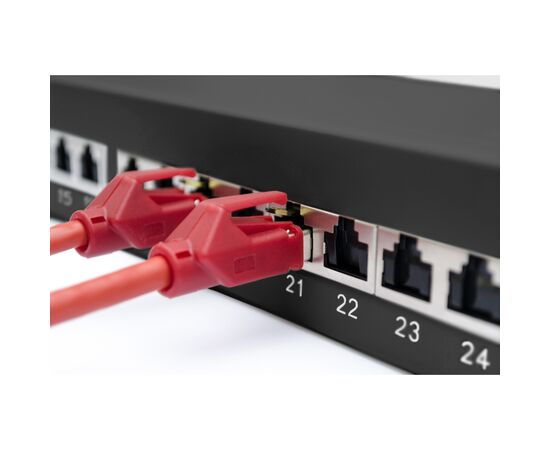 Патч-панель 19" 24xRJ-45 STP cat.6a, 1U, black Digitus (DN-91624S-EA-B), изображение 5 Патч-панель 19" 24xRJ-45 STP cat.6a, 1U, black Digitus (DN-91624S-EA-B), изображение 5