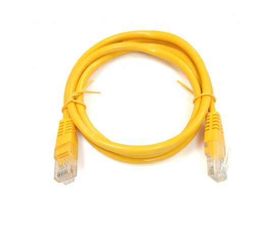 Патч-корд 0.5м, UTP, cat.5e, CU, 24AWG, yellow Kingda (KD-PAUT3050YL)