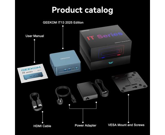 Комп'ютер GEEKOM Mini IT13 2025 Edition / i9-13900HK, 32, 2TB, W11Pro (GMIT13I913900HK-322-EU), зображення 7 Комп'ютер GEEKOM Mini IT13 2025 Edition / i9-13900HK, 32, 2TB, W11Pro (GMIT13I913900HK-322-EU), зображення 7
