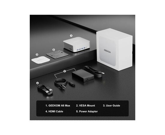 Комп'ютер GEEKOM Mini PC A8 / Ryzen7 8745HS, 32, 1TB, Radeon 780M, W11Pro (GMA8R78745HS-321T-EU), зображення 10 Комп'ютер GEEKOM Mini PC A8 / Ryzen7 8745HS, 32, 1TB, Radeon 780M, W11Pro (GMA8R78745HS-321T-EU), зображення 10