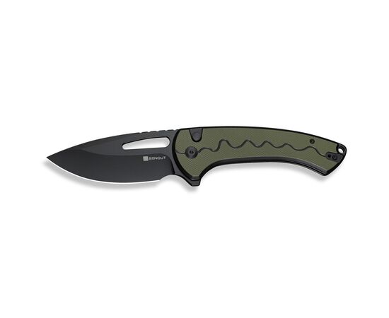Нож Sencut Squiggy, Black/Green G10, Darkwash (S24082A-2)