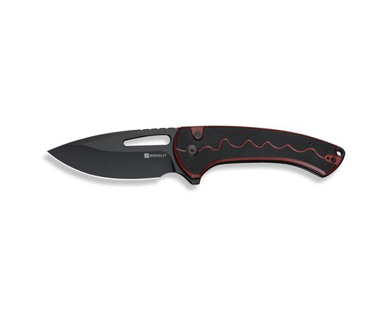 Нож Sencut Squiggy, Burgundy/Black G10, Darkwash (S24082A-3)