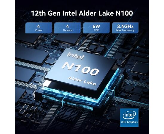 Комп'ютер GEEKOM Mini Air12 / N150, 16, 512, WIN11Pro (GMAir12N150-16512-EU), зображення 4 Комп'ютер GEEKOM Mini Air12 / N150, 16, 512, WIN11Pro (GMAir12N150-16512-EU), зображення 4