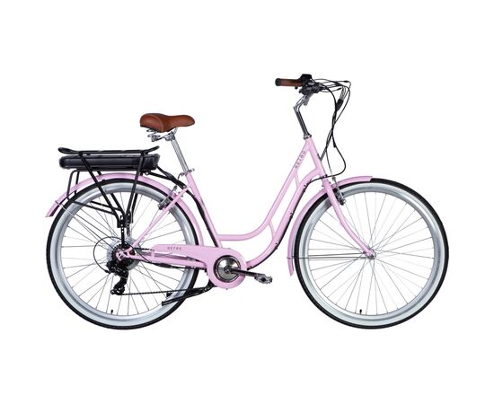 Электровелосипед Dorozhnik 28" eRETRO Vbr рама-19" 36B 12.5А*г 500Вт світло-рожевий 2025 (ELB-D-28-071)