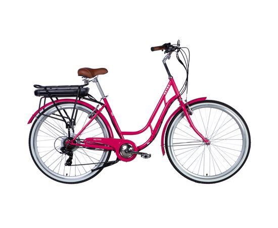 Електровелосипед Dorozhnik 28" RETRO DD рама-19" 36B 12.5А*г 250Вт рожевий 2025 (ELB-D-28-090)