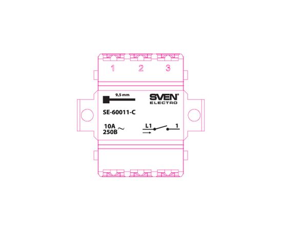 Выключатель Sven SE-60011-C cream (7100032), изображение 3 Выключатель Sven SE-60011-C cream (7100032), изображение 3