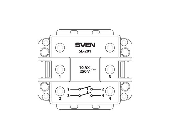 Выключатель Sven SE-201 white (7100085), изображение 5 Выключатель Sven SE-201 white (7100085), изображение 5