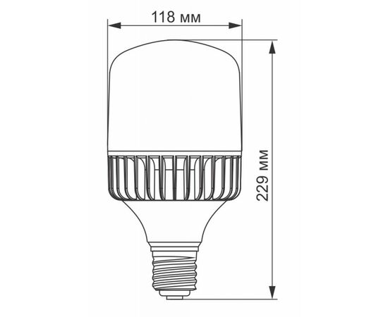 Лампочка Videx A118 50W E40 5000K 220V (VL-A118-50405), изображение 3 Лампочка Videx A118 50W E40 5000K 220V (VL-A118-50405), изображение 3