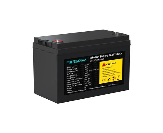 Батарея LiFePo4 Marsriva 12.8V 100Ah (MR-LFP12-100-LAR), изображение 2 Батарея LiFePo4 Marsriva 12.8V 100Ah (MR-LFP12-100-LAR), изображение 2