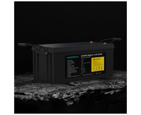 Батарея LiFePo4 Marsriva 12.8V 200Ah (MR-LFP12-200-LAR), изображение 3 Батарея LiFePo4 Marsriva 12.8V 200Ah (MR-LFP12-200-LAR), изображение 3