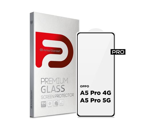 Стекло защитное Armorstandart Pro OPPO A5 Pro 4G / A5 Pro 5G Black (ARM85390)
