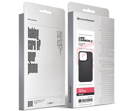 Чехол для мобильного телефона Armorstandart LikeCarbon2 MagCase для Apple iPhone 14 Pro Black (ARM84500), изображение 2
