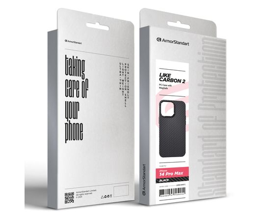 Чохол до мобільного телефона Armorstandart LikeCarbon2 MagCase для Apple iPhone 14 Pro Max Black (ARM84501), зображення 2