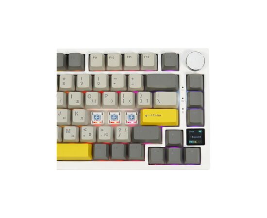 Клавіатура Epomaker AK820 Pro 75 Flying Fish Switch Hot-Swap RGB USB/Wireless/Bluetooth UA White (AK820-PRO-W-FF), зображення 3 Клавіатура Epomaker AK820 Pro 75 Flying Fish Switch Hot-Swap RGB USB/Wireless/Bluetooth UA White (AK820-PRO-W-FF), зображення 3