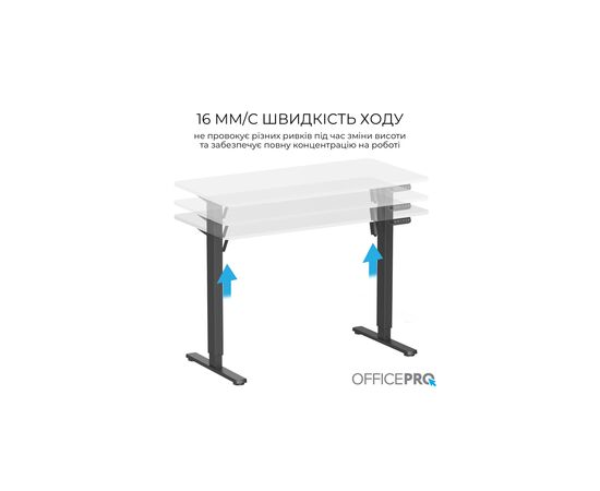 Компьютерный стол OfficePro ODE1260WB White/Black (ODE1260WB), изображение 2 Компьютерный стол OfficePro ODE1260WB White/Black (ODE1260WB), изображение 2