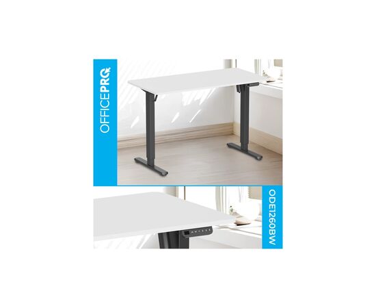 Компьютерный стол OfficePro ODE1260WB White/Black (ODE1260WB), изображение 4 Компьютерный стол OfficePro ODE1260WB White/Black (ODE1260WB), изображение 4