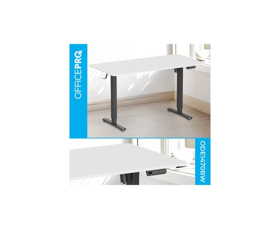 Компьютерный стол OfficePro ODE1470WB White/Black (ODE1470WB), изображение 4 Компьютерный стол OfficePro ODE1470WB White/Black (ODE1470WB), изображение 4