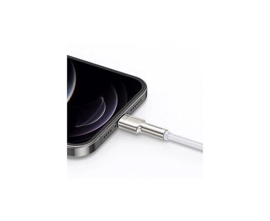 Дата кабель USB 2.0 AM to Lightning 2.0m Cafule Series Metal 2.4A White Baseus (CALJK-B02), изображение 11 Дата кабель USB 2.0 AM to Lightning 2.0m Cafule Series Metal 2.4A White Baseus (CALJK-B02), изображение 11