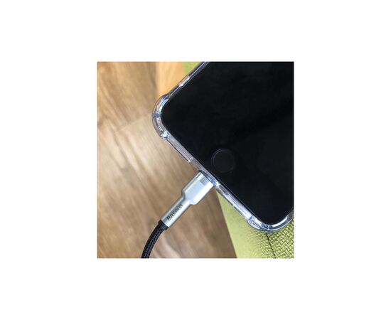 Дата кабель USB 2.0 AM to Lightning 2.0m Cafule Series Metal 2.4A White Baseus (CALJK-B02), изображение 12 Дата кабель USB 2.0 AM to Lightning 2.0m Cafule Series Metal 2.4A White Baseus (CALJK-B02), изображение 12