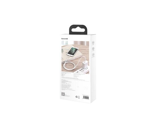 Дата кабель USB 2.0 AM to Lightning 2.0m Cafule Series Metal 2.4A White Baseus (CALJK-B02), изображение 9 Дата кабель USB 2.0 AM to Lightning 2.0m Cafule Series Metal 2.4A White Baseus (CALJK-B02), изображение 9