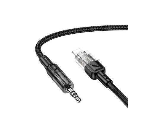 Кабель мультимедийный Lightning to 3.5mm M 1.0m Black HOCO (6942007612524), изображение 2 Кабель мультимедийный Lightning to 3.5mm M 1.0m Black HOCO (6942007612524), изображение 2