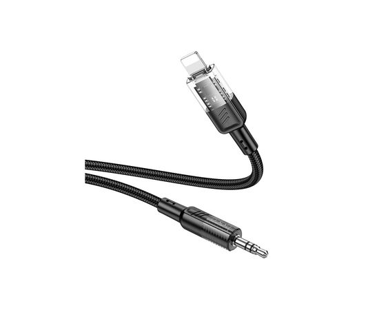 Кабель мультимедийный Lightning to 3.5mm M 1.0m Black HOCO (6942007612524), изображение 3 Кабель мультимедийный Lightning to 3.5mm M 1.0m Black HOCO (6942007612524), изображение 3