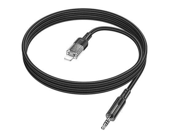 Кабель мультимедийный Lightning to 3.5mm M 1.0m Black HOCO (6942007612524)