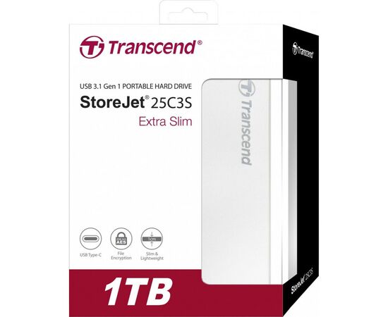 Внешний жесткий диск 2.5" 1TB Transcend (TS1TSJ25C3S), изображение 6 Внешний жесткий диск 2.5" 1TB Transcend (TS1TSJ25C3S), изображение 6