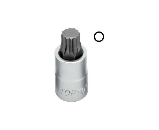 Головка торцевая Toptul SPLINE M10 L55мм 1/2" (BCHA1610)