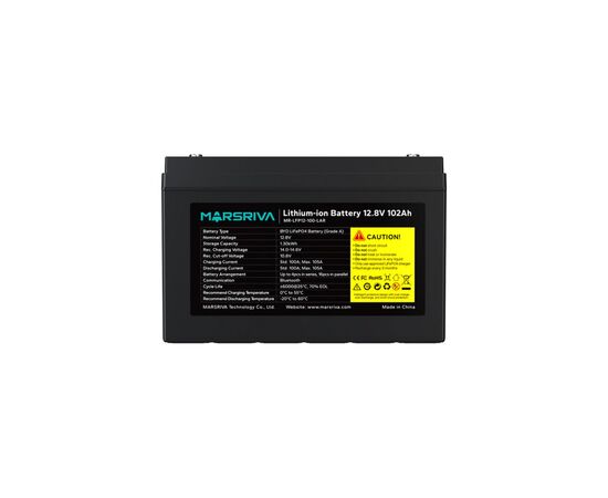 Батарея LiFePo4 Marsriva 12.8V 100Ah V3 (MR-LFP12-100-LAR V3), изображение 2 Батарея LiFePo4 Marsriva 12.8V 100Ah V3 (MR-LFP12-100-LAR V3), изображение 2