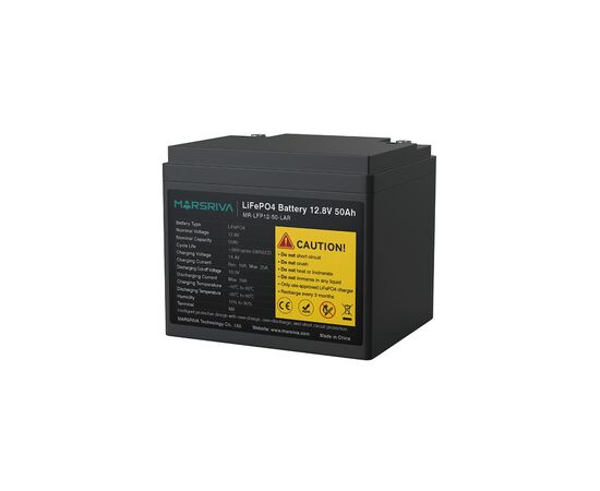 Батарея LiFePo4 Marsriva 12.8V 50Ah (MR-LFP12-50-LAR), изображение 2 Батарея LiFePo4 Marsriva 12.8V 50Ah (MR-LFP12-50-LAR), изображение 2