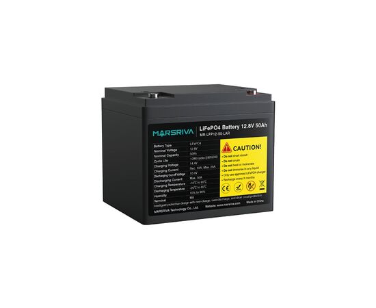 Батарея LiFePo4 Marsriva 12.8V 50Ah (MR-LFP12-50-LAR), изображение 3 Батарея LiFePo4 Marsriva 12.8V 50Ah (MR-LFP12-50-LAR), изображение 3