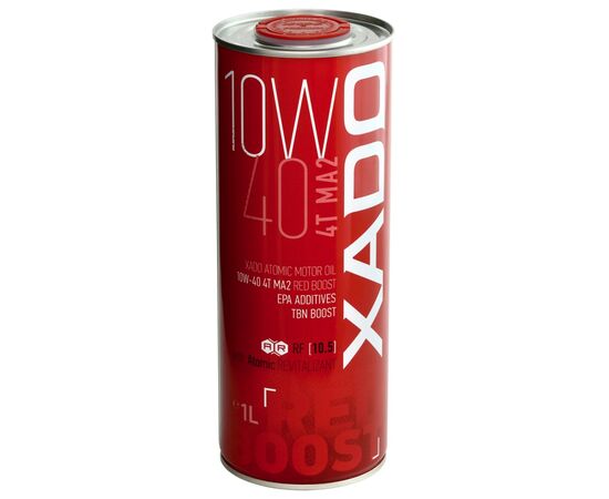 Моторна олива Xado 10W-40 4T MA2, Red Boost 1 л (ХА 26132)