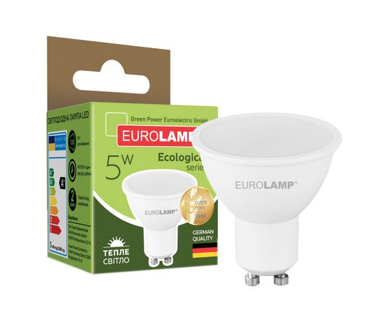 Лампочка Eurolamp LED SMD MR16 5W GU10 3000K 220V (LED-SMD-05103(P)), изображение 2 Лампочка Eurolamp LED SMD MR16 5W GU10 3000K 220V (LED-SMD-05103(P)), изображение 2
