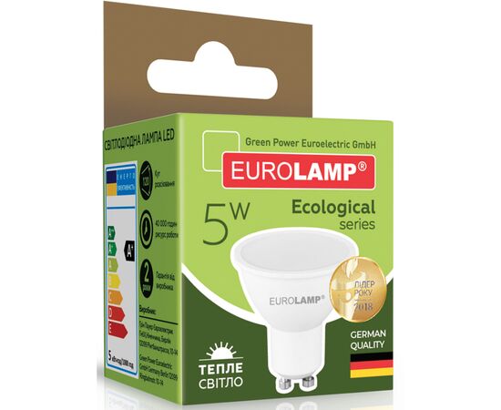 Лампочка Eurolamp LED SMD MR16 5W GU10 3000K 220V (LED-SMD-05103(P)), изображение 3 Лампочка Eurolamp LED SMD MR16 5W GU10 3000K 220V (LED-SMD-05103(P)), изображение 3