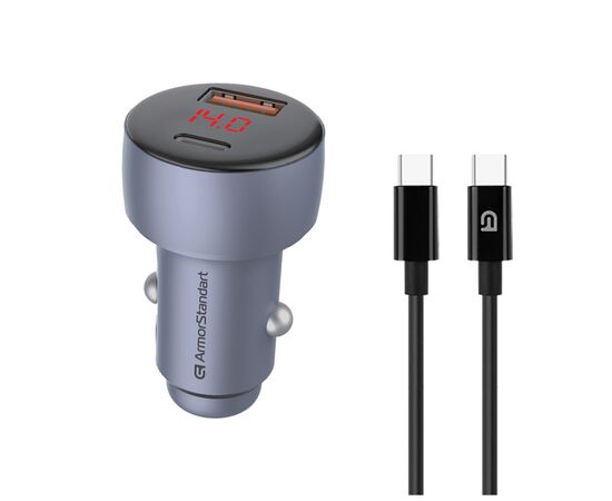 Зарядное устройство Armorstandart AR-C43 Type-C PD30W + USB QC 3.0 Grey + cable USB-C (ARM82463)