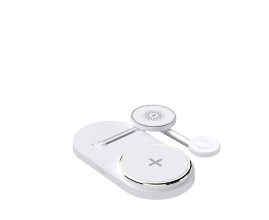 Зарядное устройство Armorstandart Wireless Charging H101 3 in 1 Magnetic White (ARM78102), изображение 3 Зарядное устройство Armorstandart Wireless Charging H101 3 in 1 Magnetic White (ARM78102), изображение 3